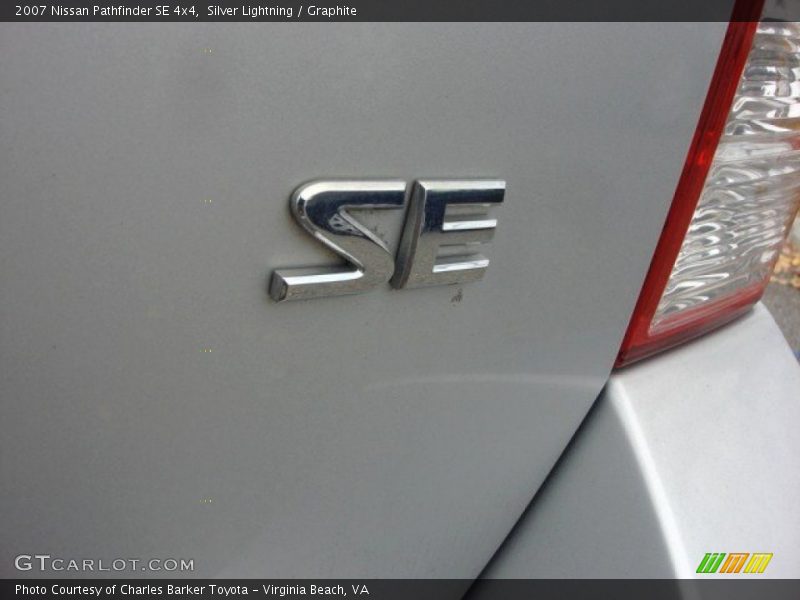 Silver Lightning / Graphite 2007 Nissan Pathfinder SE 4x4