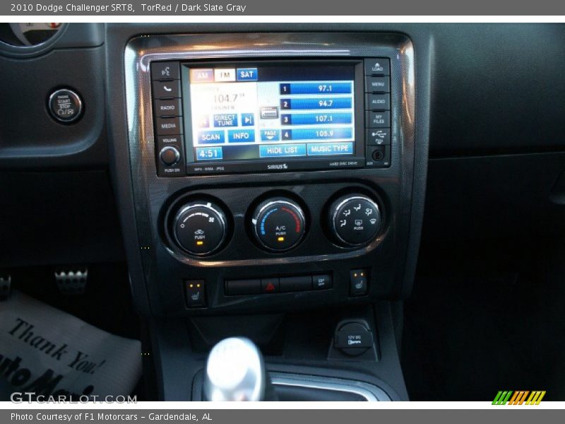 TorRed / Dark Slate Gray 2010 Dodge Challenger SRT8