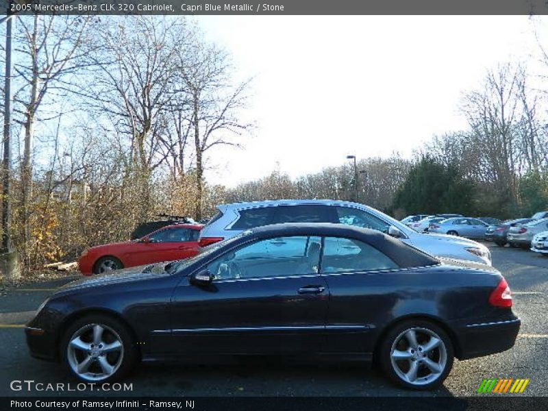 Capri Blue Metallic / Stone 2005 Mercedes-Benz CLK 320 Cabriolet