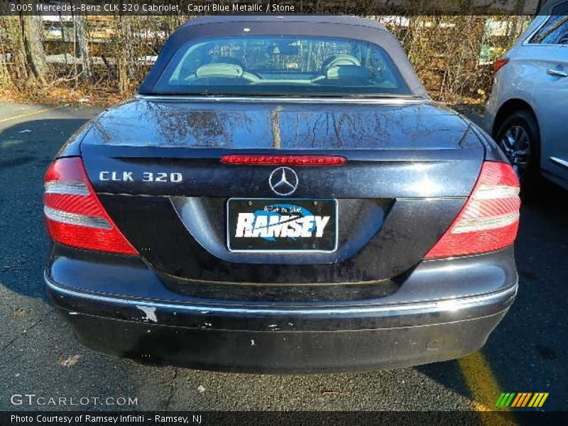 Capri Blue Metallic / Stone 2005 Mercedes-Benz CLK 320 Cabriolet