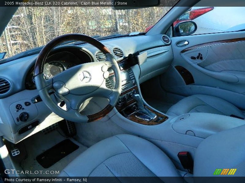 Capri Blue Metallic / Stone 2005 Mercedes-Benz CLK 320 Cabriolet