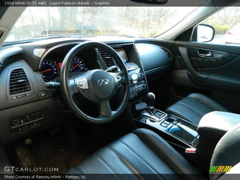 Liquid Platinum Metallic / Graphite 2009 Infiniti FX 35 AWD
