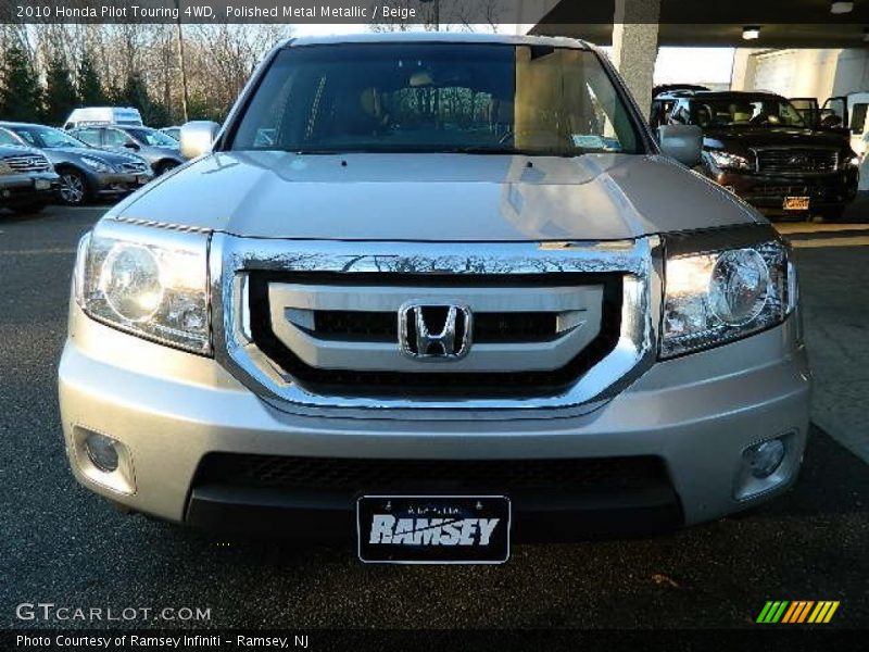 Polished Metal Metallic / Beige 2010 Honda Pilot Touring 4WD
