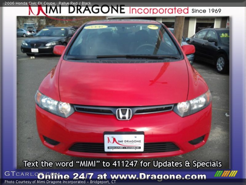 Rallye Red / Black 2006 Honda Civic EX Coupe