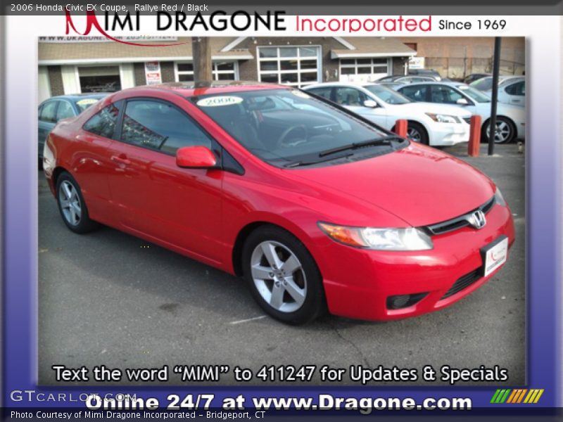 Rallye Red / Black 2006 Honda Civic EX Coupe