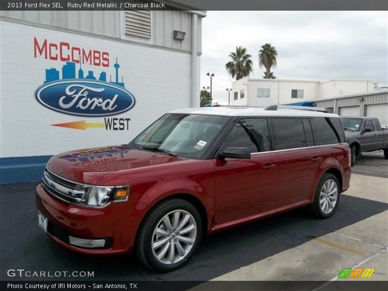 Ruby Red Metallic / Charcoal Black 2013 Ford Flex SEL