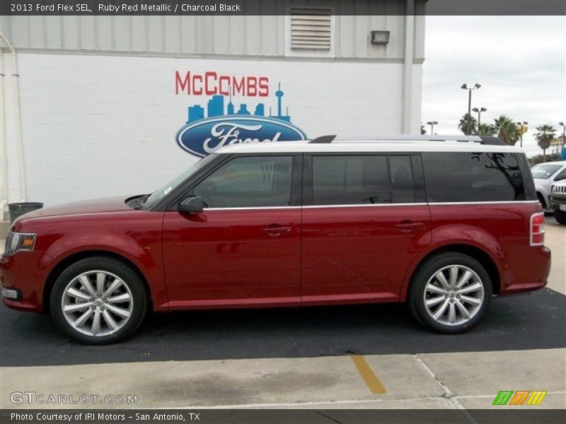 Ruby Red Metallic / Charcoal Black 2013 Ford Flex SEL