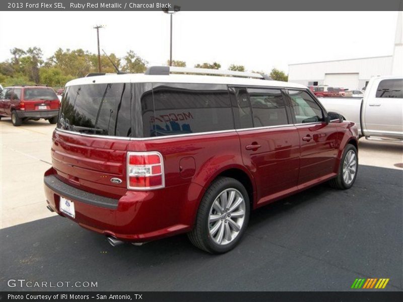 Ruby Red Metallic / Charcoal Black 2013 Ford Flex SEL