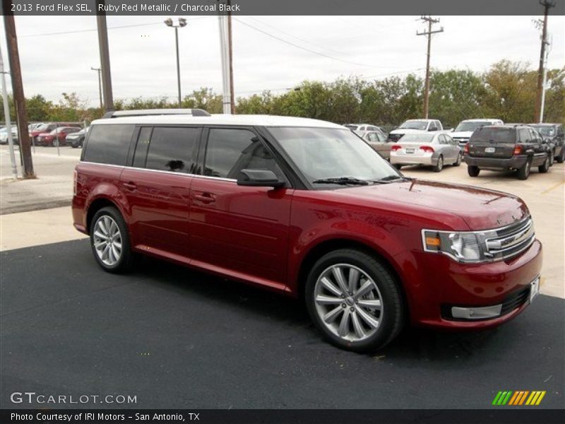 Ruby Red Metallic / Charcoal Black 2013 Ford Flex SEL