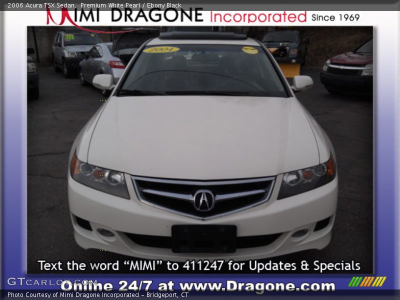 Premium White Pearl / Ebony Black 2006 Acura TSX Sedan