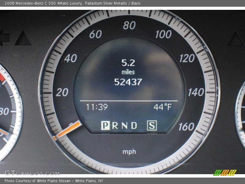 Palladium Silver Metallic / Black 2008 Mercedes-Benz C 300 4Matic Luxury