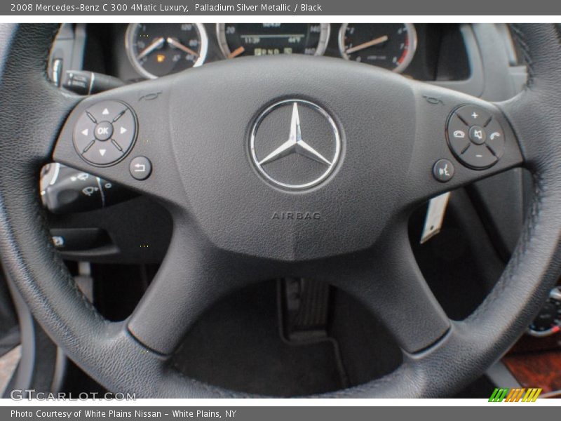 Palladium Silver Metallic / Black 2008 Mercedes-Benz C 300 4Matic Luxury