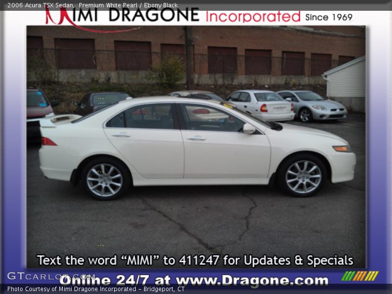 Premium White Pearl / Ebony Black 2006 Acura TSX Sedan