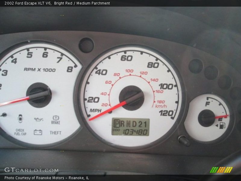 Bright Red / Medium Parchment 2002 Ford Escape XLT V6