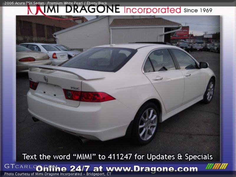 Premium White Pearl / Ebony Black 2006 Acura TSX Sedan