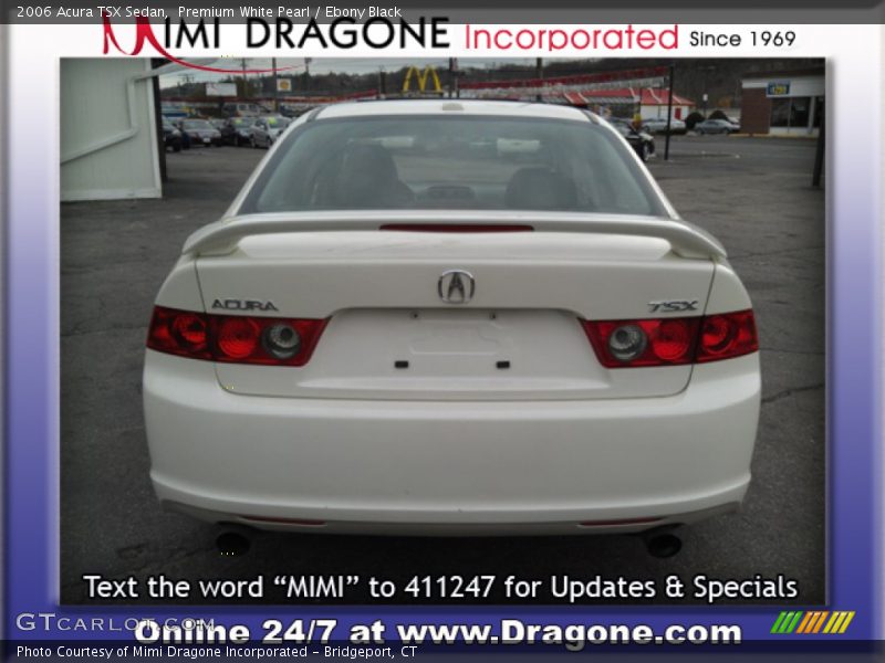 Premium White Pearl / Ebony Black 2006 Acura TSX Sedan