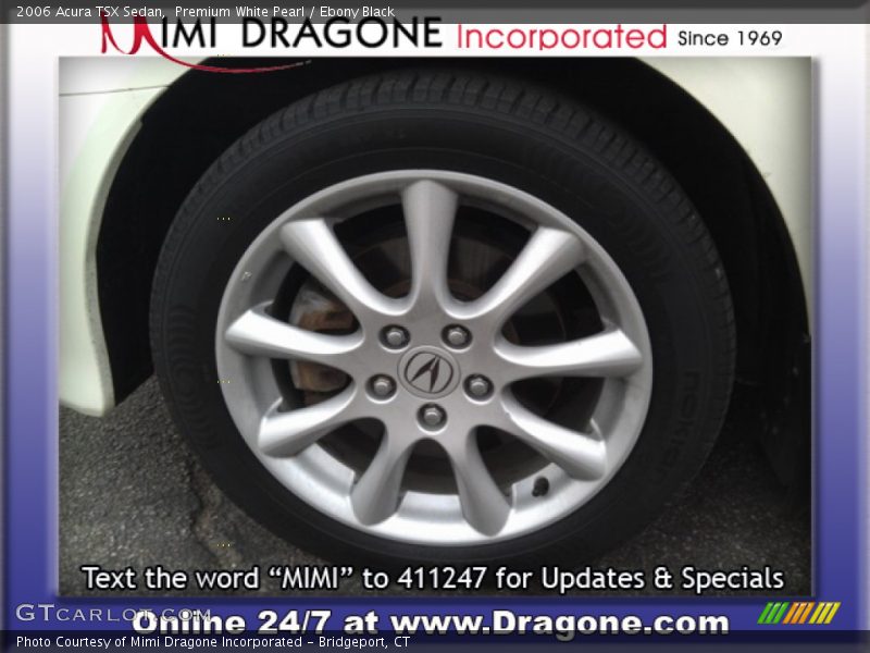 Premium White Pearl / Ebony Black 2006 Acura TSX Sedan