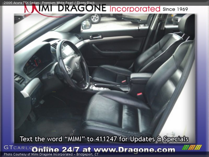 Premium White Pearl / Ebony Black 2006 Acura TSX Sedan