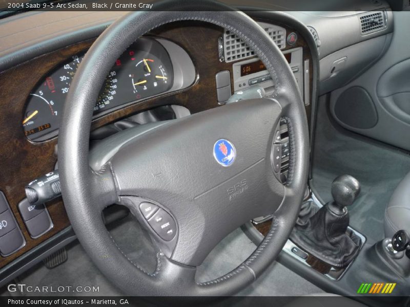 Black / Granite Gray 2004 Saab 9-5 Arc Sedan