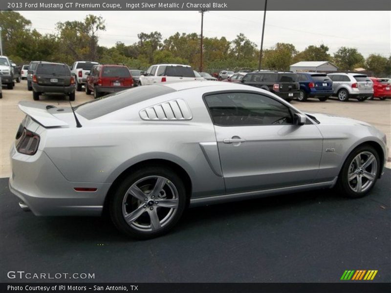 Ingot Silver Metallic / Charcoal Black 2013 Ford Mustang GT Premium Coupe