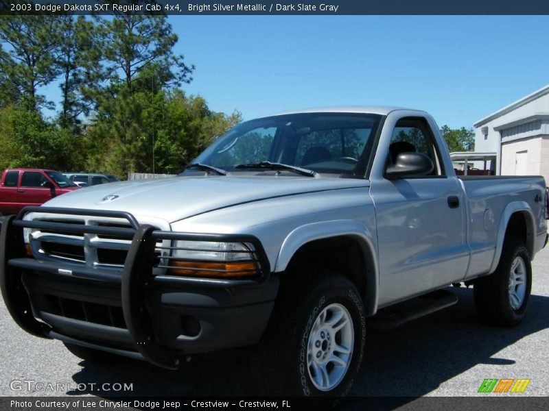 Bright Silver Metallic / Dark Slate Gray 2003 Dodge Dakota SXT Regular Cab 4x4