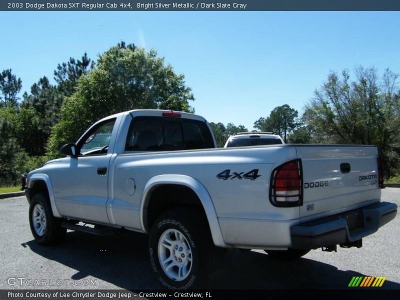 Bright Silver Metallic / Dark Slate Gray 2003 Dodge Dakota SXT Regular Cab 4x4