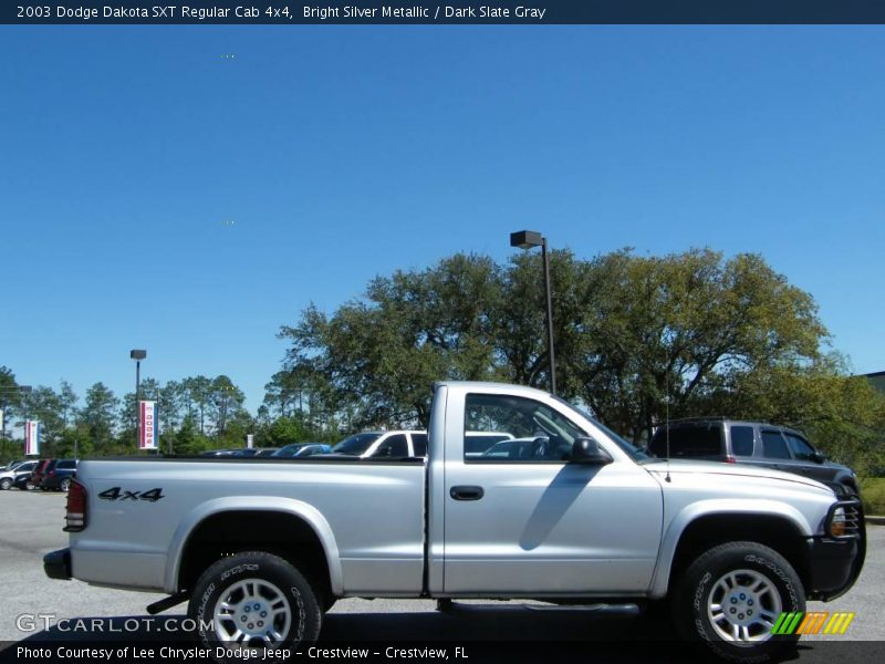 Bright Silver Metallic / Dark Slate Gray 2003 Dodge Dakota SXT Regular Cab 4x4
