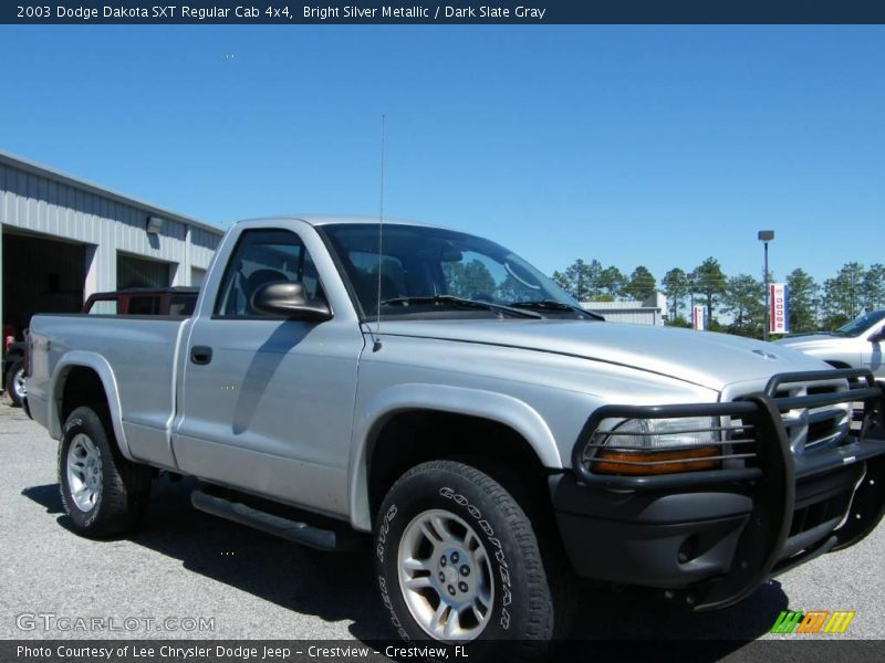 Bright Silver Metallic / Dark Slate Gray 2003 Dodge Dakota SXT Regular Cab 4x4