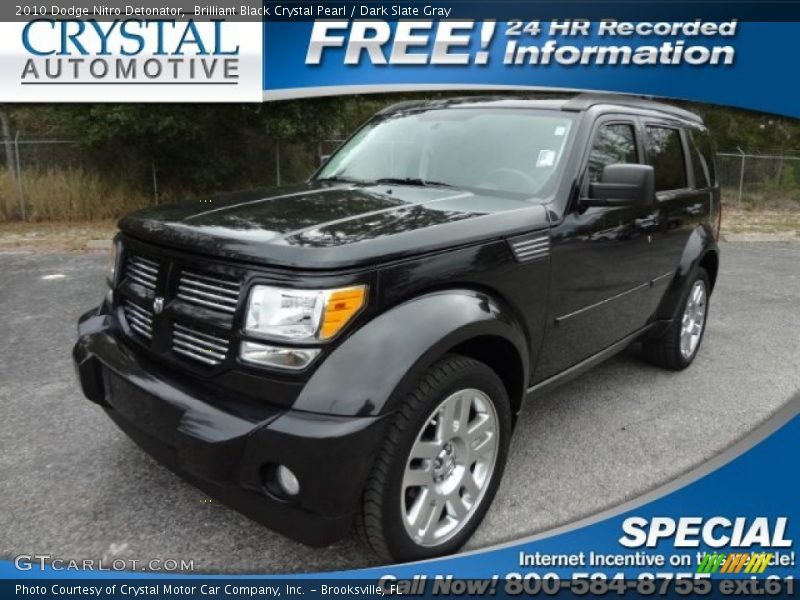Brilliant Black Crystal Pearl / Dark Slate Gray 2010 Dodge Nitro Detonator
