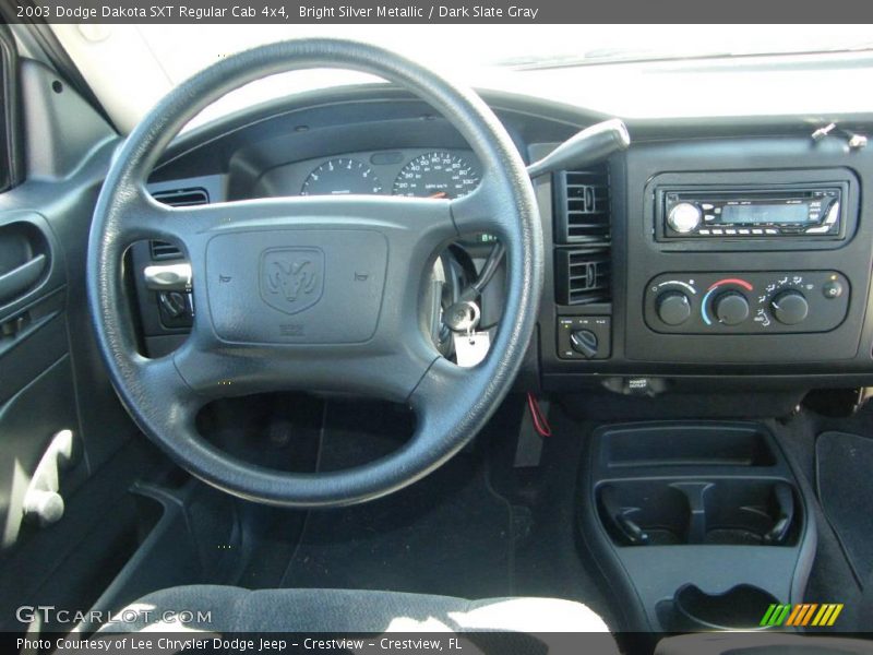 Bright Silver Metallic / Dark Slate Gray 2003 Dodge Dakota SXT Regular Cab 4x4
