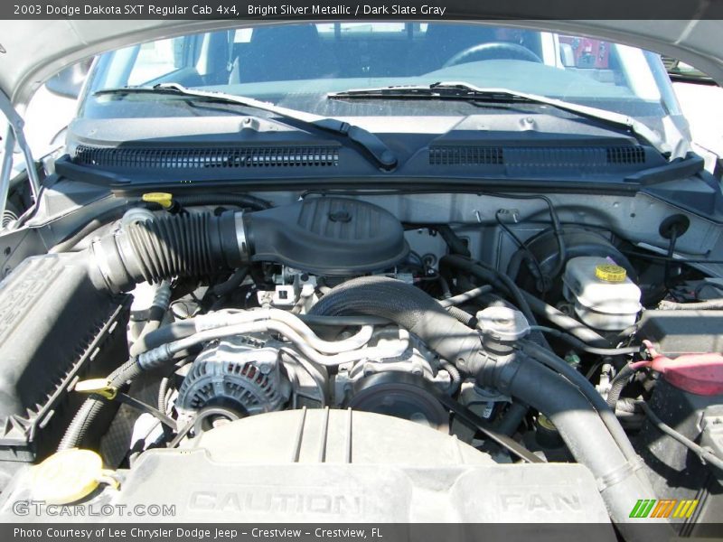 Bright Silver Metallic / Dark Slate Gray 2003 Dodge Dakota SXT Regular Cab 4x4