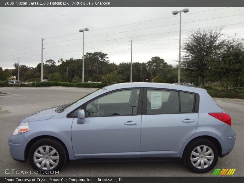 Arctic Blue / Charcoal 2009 Nissan Versa 1.8 S Hatchback