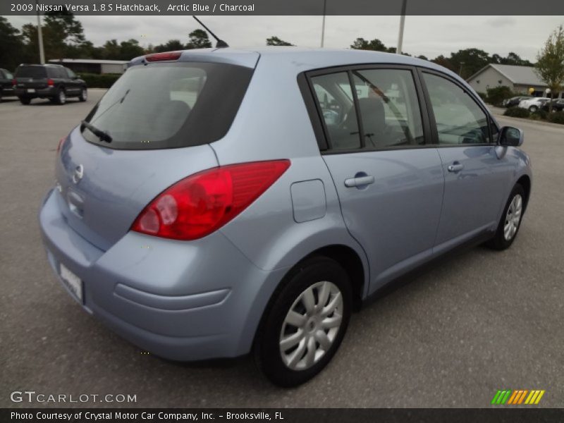 Arctic Blue / Charcoal 2009 Nissan Versa 1.8 S Hatchback