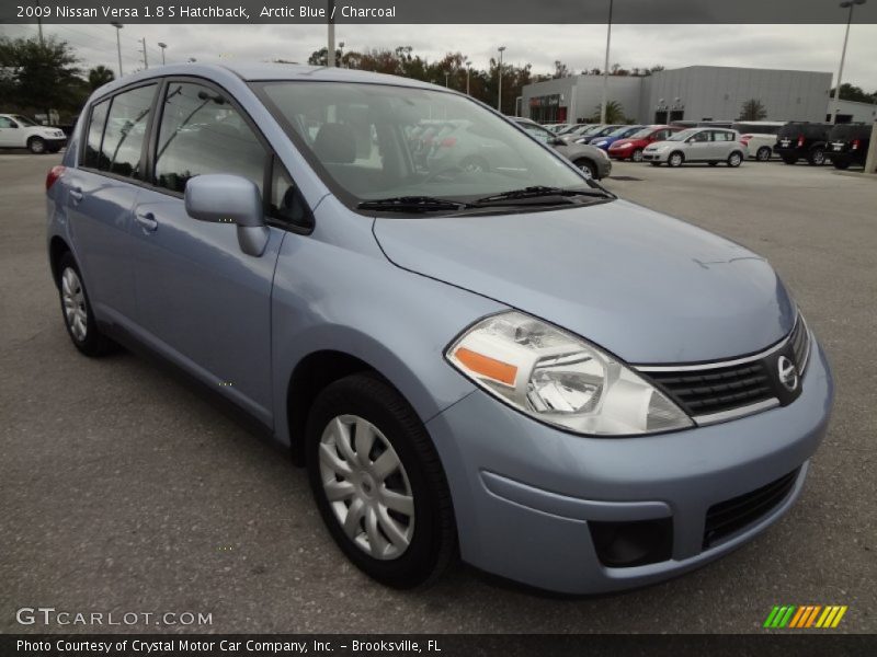 Arctic Blue / Charcoal 2009 Nissan Versa 1.8 S Hatchback