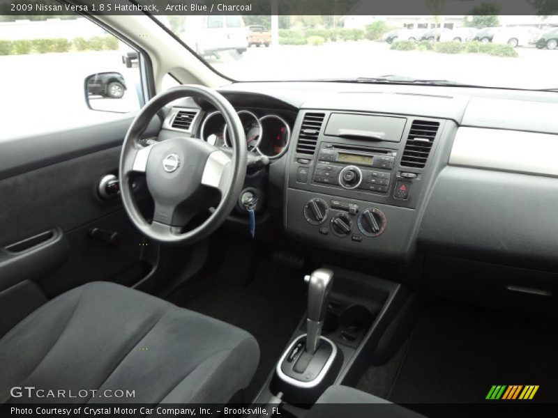 Arctic Blue / Charcoal 2009 Nissan Versa 1.8 S Hatchback