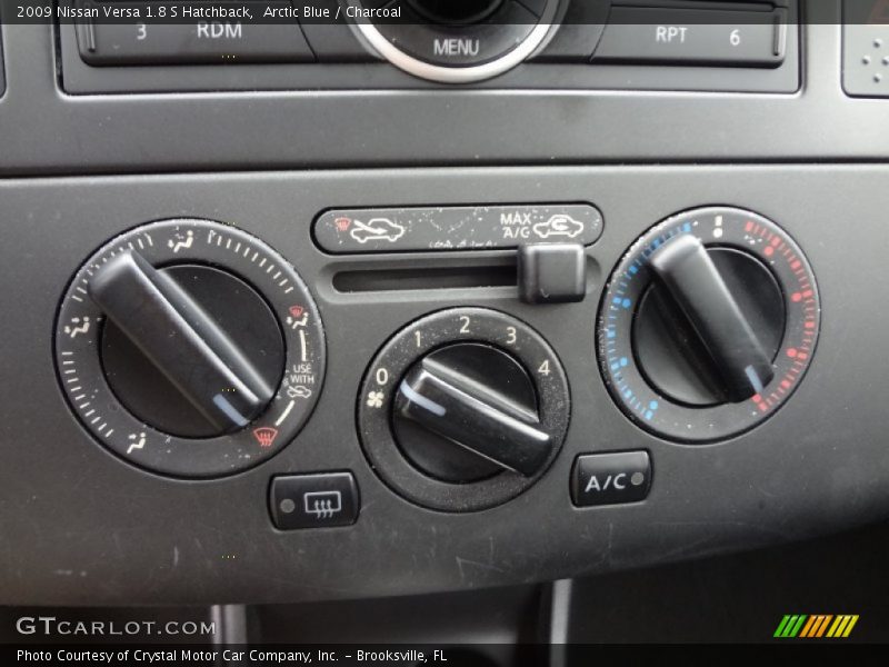 Arctic Blue / Charcoal 2009 Nissan Versa 1.8 S Hatchback