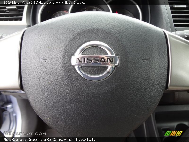 Arctic Blue / Charcoal 2009 Nissan Versa 1.8 S Hatchback