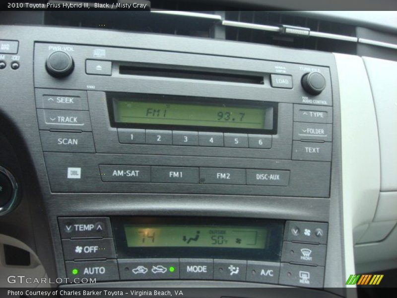 Black / Misty Gray 2010 Toyota Prius Hybrid III
