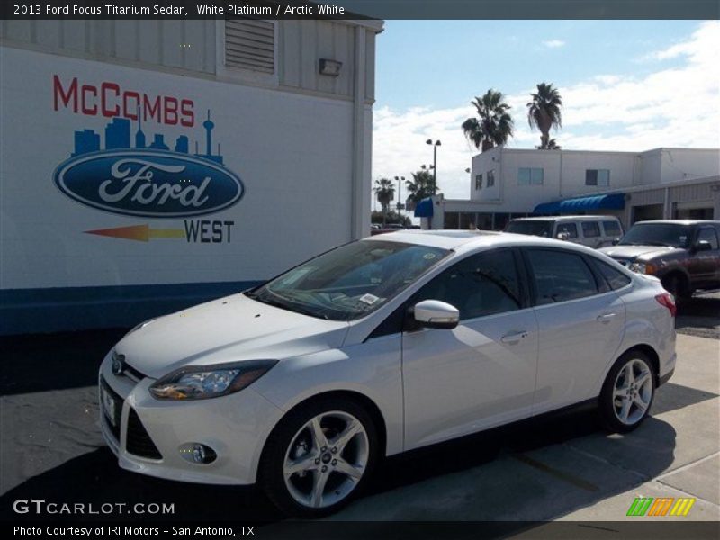 White Platinum / Arctic White 2013 Ford Focus Titanium Sedan