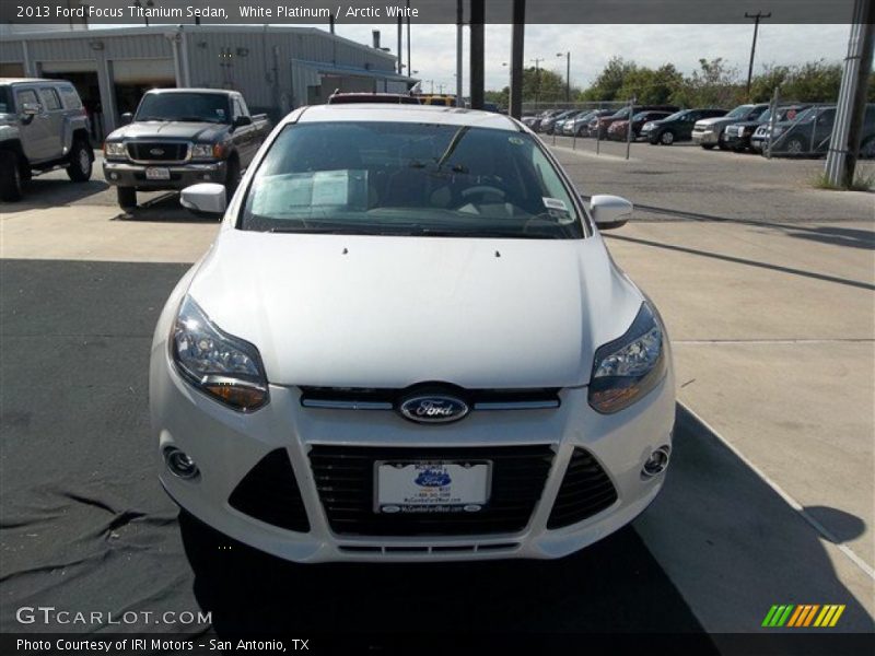 White Platinum / Arctic White 2013 Ford Focus Titanium Sedan