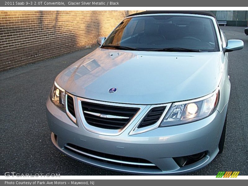 Glacier Silver Metallic / Black 2011 Saab 9-3 2.0T Convertible