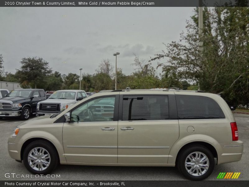 White Gold / Medium Pebble Beige/Cream 2010 Chrysler Town & Country Limited