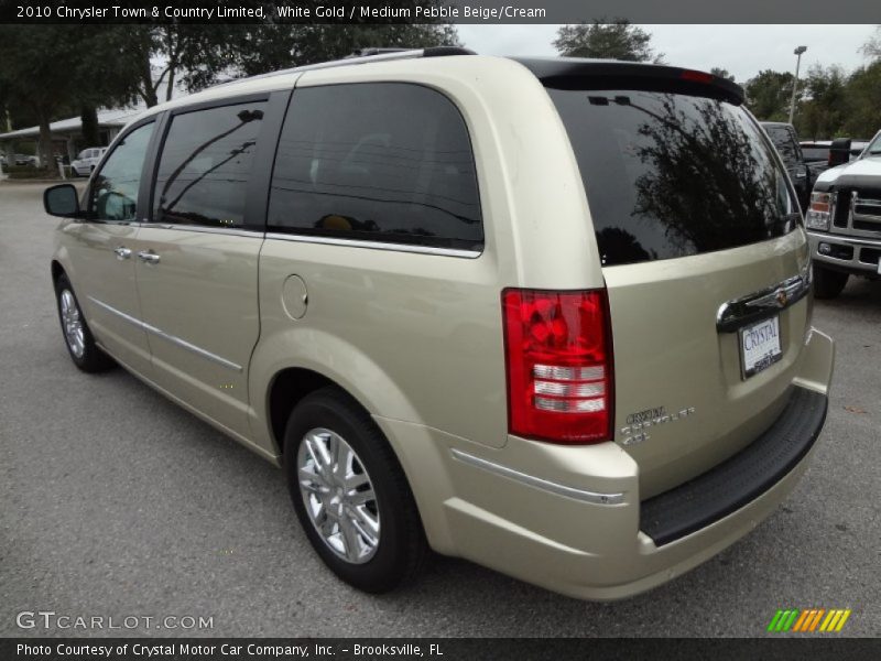 White Gold / Medium Pebble Beige/Cream 2010 Chrysler Town & Country Limited