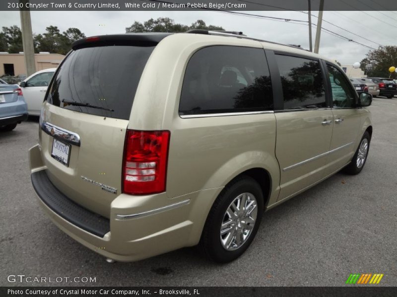 White Gold / Medium Pebble Beige/Cream 2010 Chrysler Town & Country Limited