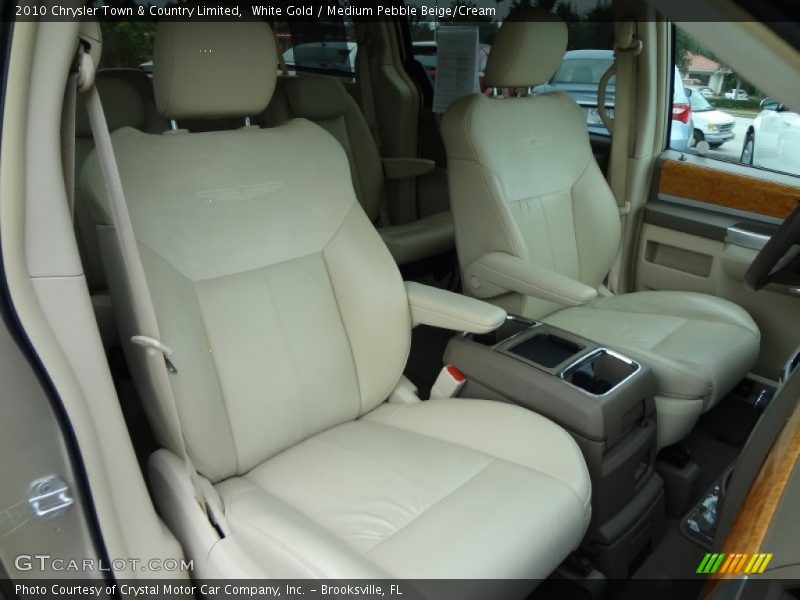 White Gold / Medium Pebble Beige/Cream 2010 Chrysler Town & Country Limited