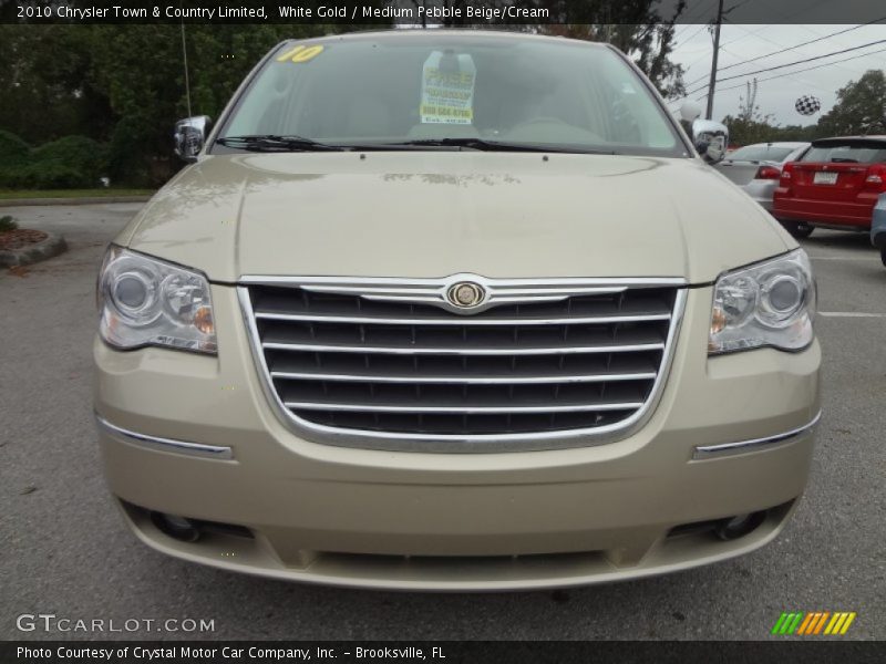 White Gold / Medium Pebble Beige/Cream 2010 Chrysler Town & Country Limited