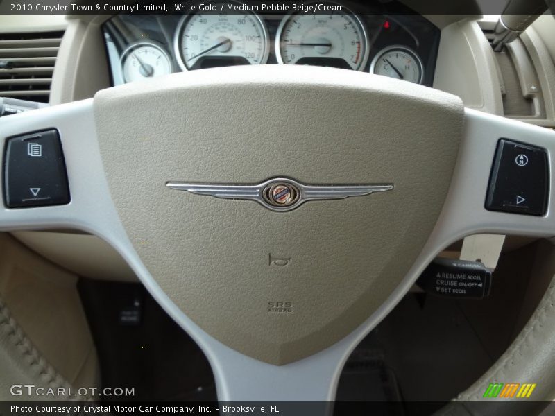 White Gold / Medium Pebble Beige/Cream 2010 Chrysler Town & Country Limited
