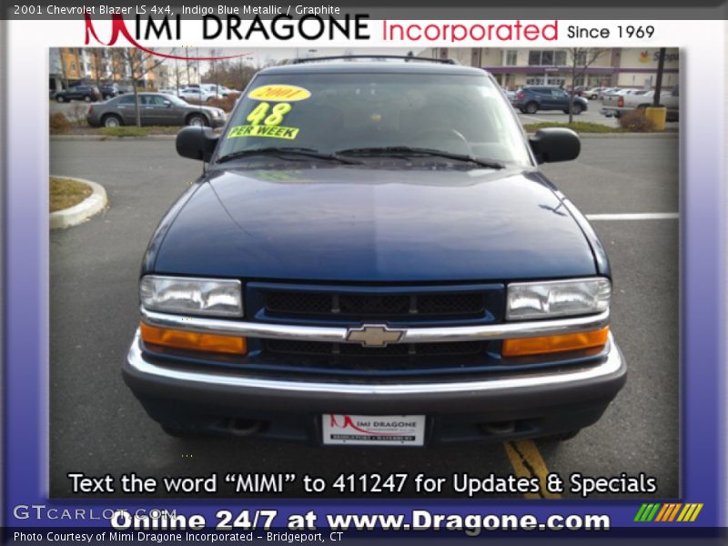 Indigo Blue Metallic / Graphite 2001 Chevrolet Blazer LS 4x4