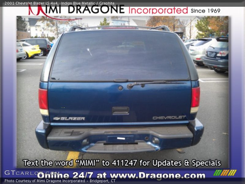 Indigo Blue Metallic / Graphite 2001 Chevrolet Blazer LS 4x4