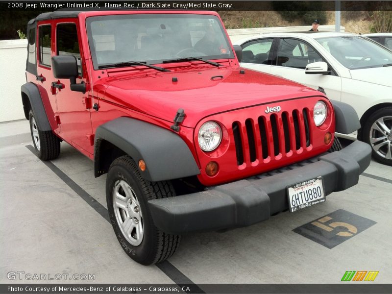 Flame Red / Dark Slate Gray/Med Slate Gray 2008 Jeep Wrangler Unlimited X